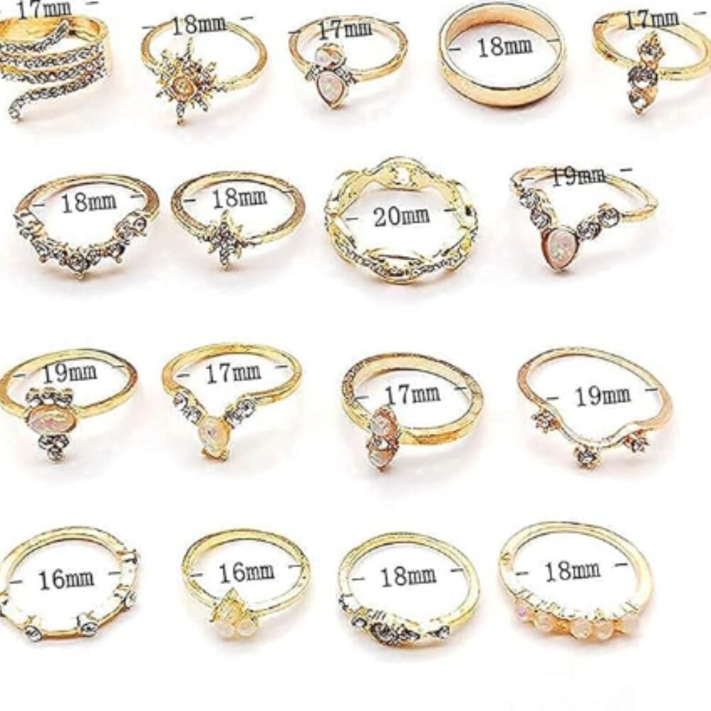 RINGS SET Stackable Rings Set for Women - Picture 2 of 6